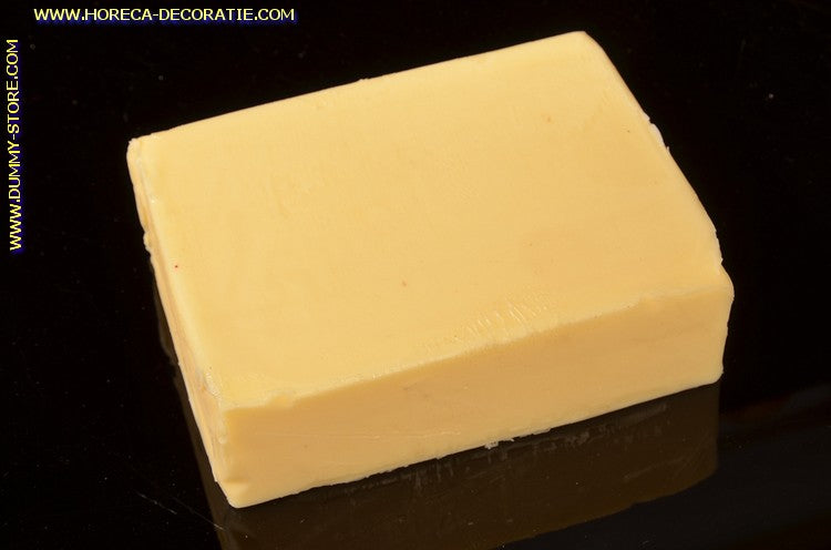 Butter, 250 Gramm Stück - 11x9x4 cm Attrappe - Nachahmung - Fälschung