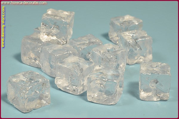 Eiswürfel, groß, 12 Stück - 30x30x30 mm - Attrappe