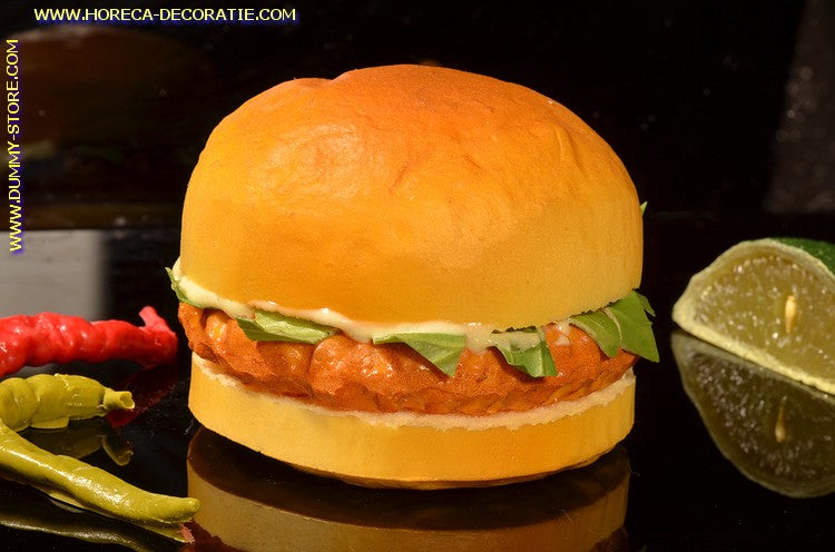 Hamburger (Brötchen) 10x8 cm Attrappenimitat