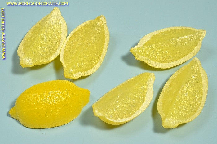 Zitrone, 6 Segmente - 90x35 mm - Attrappe - Frucht - Imitation