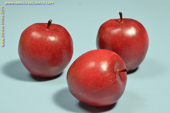 Äpfel ROT, groß, 3 Stück (Fake) 9x9 cm Attrappe - Fake
