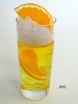 Orangencocktail (Echtglas) 6,5x14 cm Attrappe