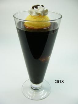 Glas mit Eiskaffee (Echtglas) 8x18 cm Attrappe