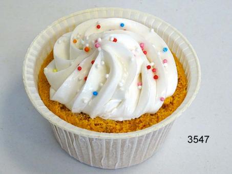 Cupcake Dummy WEISS mit Sprenkeln, 7x7x7 cm