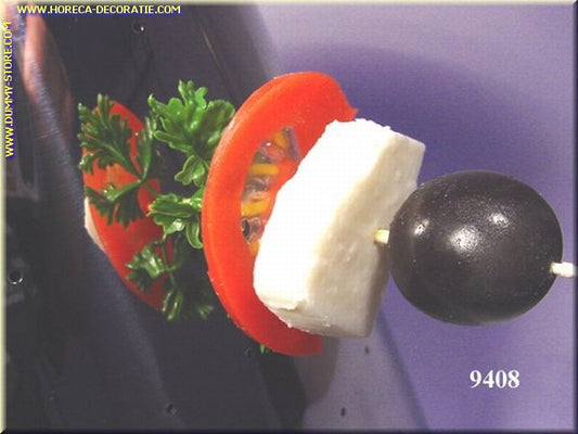 Tomaten-Mozzarella-Spieß – Attrappe