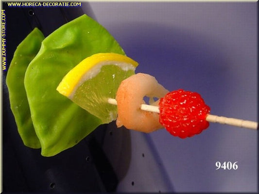 Himbeer-Garnelen-Spieß – Dummy