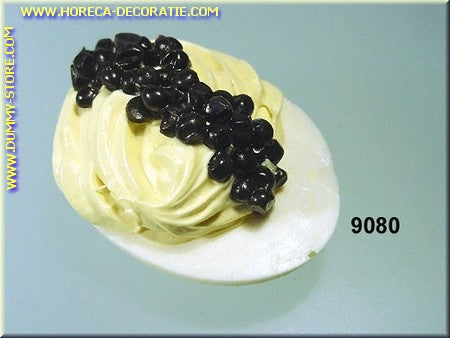 Stuffed Egg with Black Caviar - dummy