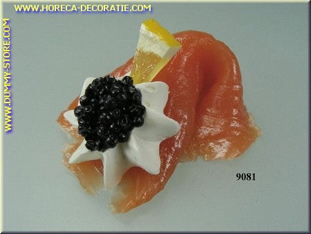 Lachs mit schwarzem Kaviar – Dummy