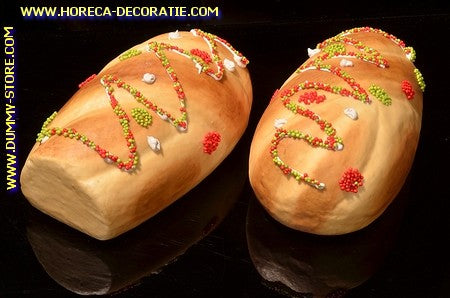 Partybrötchen groß, 2 Stück, LxHxB: 15x7x9 cm - Brotattrappe
