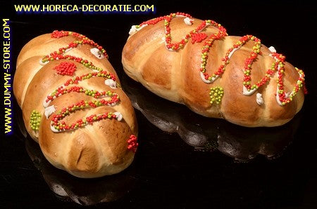 Partybrötchen mittel, 2 Stück, LxHxB: 14x4x7 cm - Brotattrappe