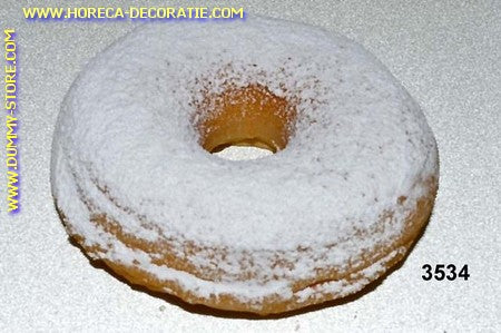Donut mit Puderzucker - Imitat (9x3 cm)