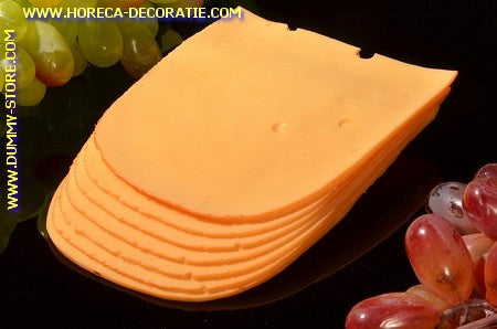 Gouda, 7 Scheiben Käse - Attrappe 18x11,5x1,5 cm Attrappe - Nachbildung