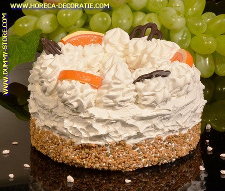 Orangen-Schlagsahne-Torte (Imitat) Ø 14 cm Attrappe