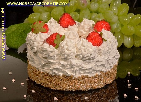 Erdbeer-Schlagsahne-Torte (Imitat) Ø 14 cm - Attrappe