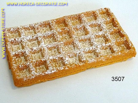 Belgische Waffel gezuckert (A) – Fake – 9x14x2 cm Attrappe
