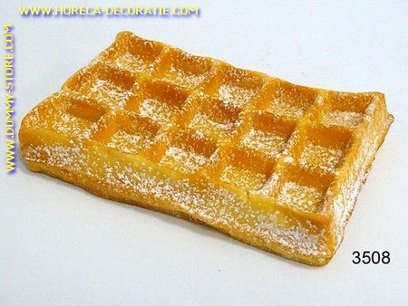 Belgische Waffel gezuckert (B) – 15x9x3 cm Nachbildung – Attrappe
