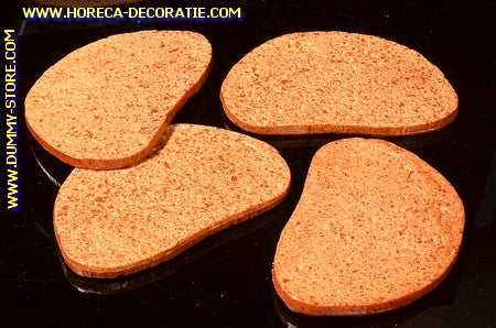 Vollkornbrot, 4 Scheiben - 90 x 40 mm - Brotattrappe