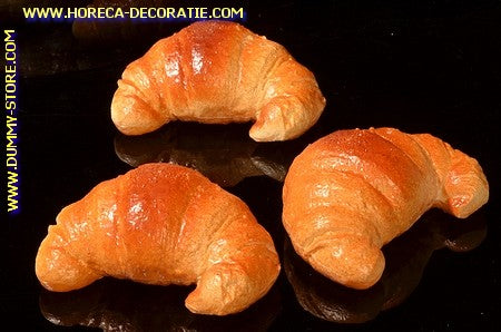 Croissant, 3 Stück - 120 x 80 mm - Brotattrappe
