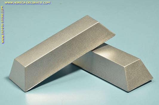Silberbarren Deko 245 x 75 mm