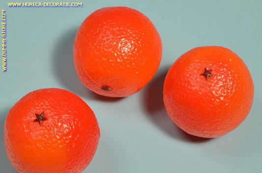 Orangen, 3 Stück - Ø 75 mm - Fruchtattrappe