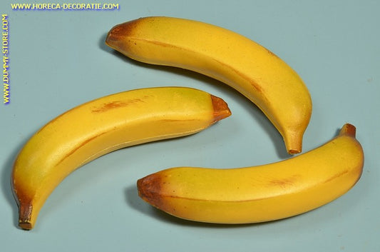 Bananen, klein, 3 Stück - 35x150 mm - Fruchtattrappe