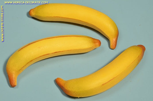 Bananen, groß, 3 Stück - 35x190 mm - Fruchtattrappe-Imitat - Attrappe