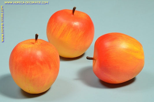 Äpfel, groß, 3 Stück (Imitat) 9x9 cm Attrappe - Imitat