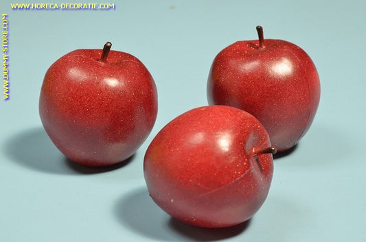 Äpfel ROT, groß, 3 Stück (Fake) 9x9 cm Attrappe - Fake