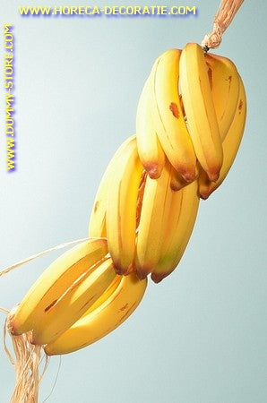 Bananen, Schnur, 15 Stück Länge: 50 cm (Dekoattrappe - Nachbildung