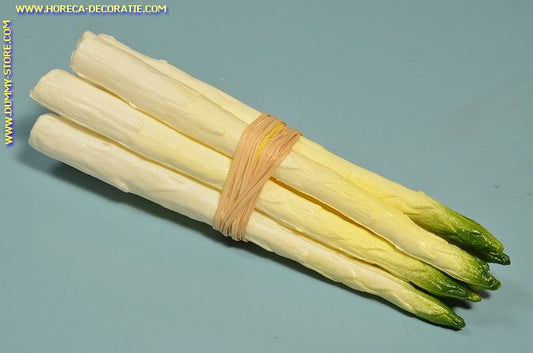 Spargel, WEISS, Bund 8 Stück (Attrappe) 2x20 cm