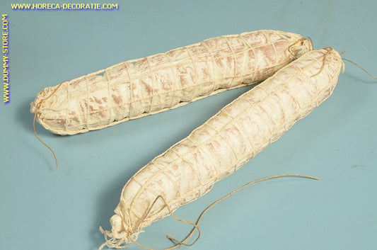 Salami, weiß, 2 Stück (B2) - 50x250 mm - Nachbildung
