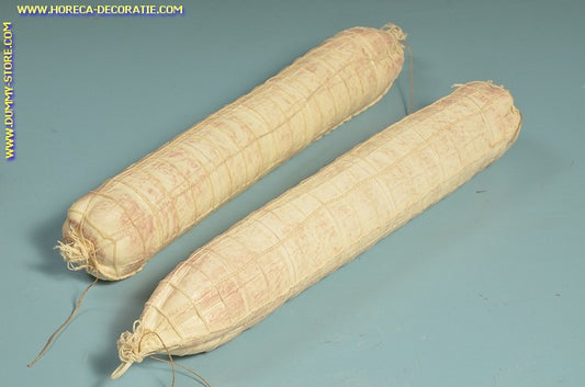 Salami, weiß, 2 Stück (B3) -65x450 mm - Attrappe