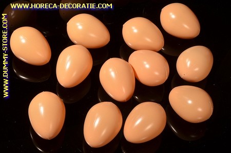 Deko-Eier braun, 12 Stück - 45x65 mm