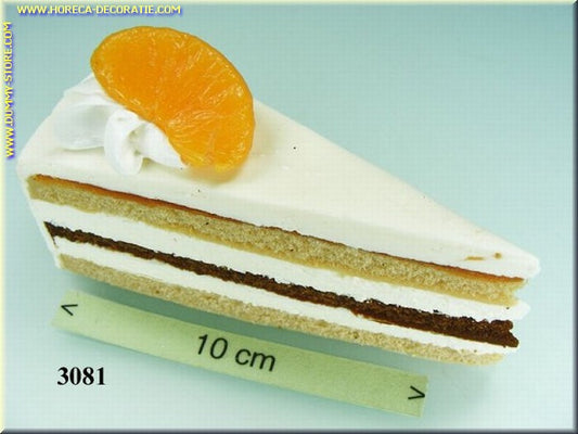 Kuchenstück mit Orange - Imitation