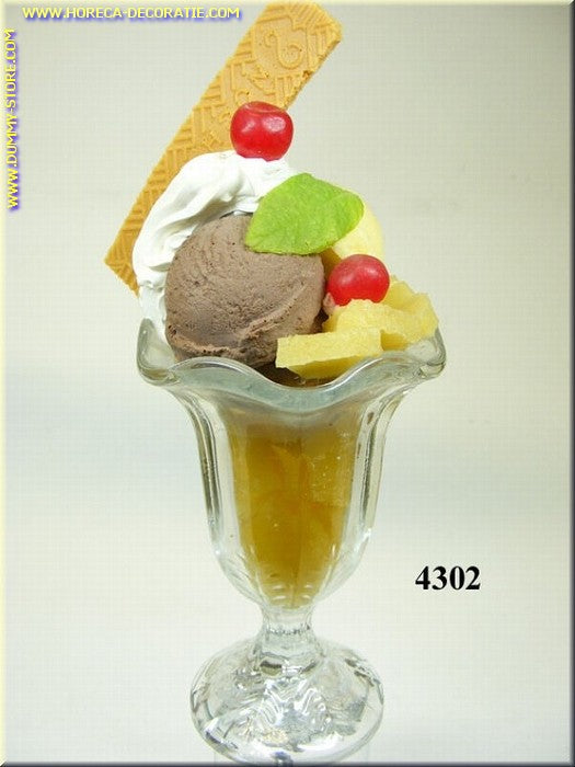 Ice cream sundae Hawaii dummy