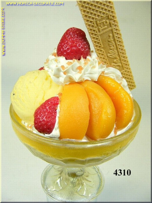 Ice cream sundae peach dummy