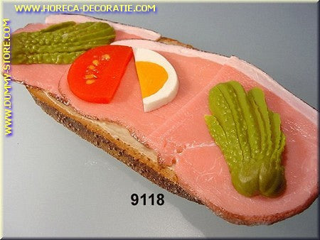 Bread with Ham, Cheese, Egg and Pickle - dummy