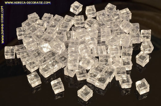 Eiswürfel, klein, 100 Stück - 10x10x10 mm - Attrappe-Imitation