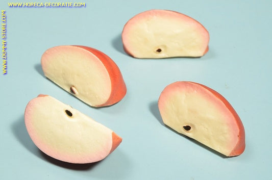 Apfel, 4x Viertel-(Deko-)Attrappe - Fake