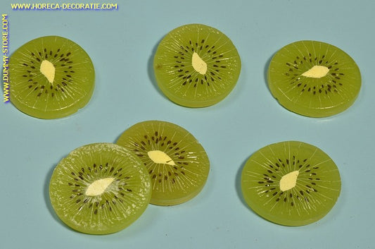 Kiwischeiben, 6 Stück - Ø 40 mm - Fruchtattrappe